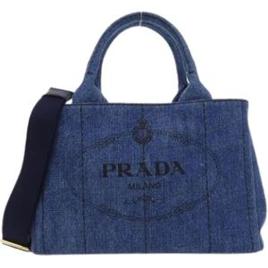 Prada Vintage, Dames, Pre-owned, Blauw, Maat: ONE Size Denim,