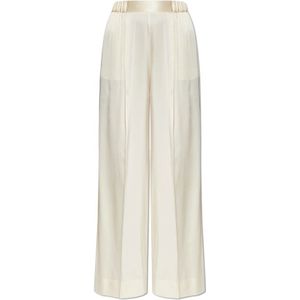 Forte Forte, Dames, Broeken, Beige, Maat: M Zijde,