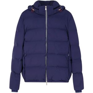 Brunello Cucinelli, Heren, Jassen, Blauw, Maat: XL Nylon,