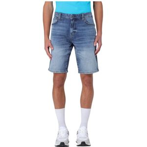 Hugo, Heren, Korte broeken, Blauw, Maat: W33 Denim,
