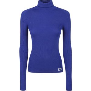 Burberry, Dames, Truien, Blauw, Maat: S Wol,