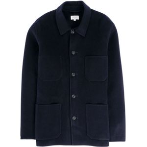 Hartford, Heren, Jassen, Blauw, Maat: S Wol,