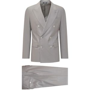 Dolce & Gabbana, Heren, Pakken, Grijs, Maat: M Wol,