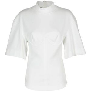 Alessandro Vigilante, Dames, Tops, Wit, Maat: XS Katoen,