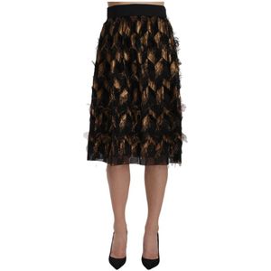 Dolce & Gabbana, Dames, Rokken, Bruin, Maat: XS