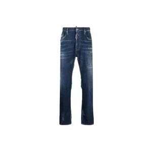 Dsquared2 Slim-Fit Katoenen Jeans Upgrade , Blue , Heren , Maat: M