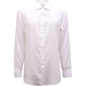 Etro, Heren, Overhemden, Wit, Maat: M Katoen,