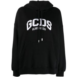Gcds, Heren, Sweatshirts & Hoodies, Zwart, Maat: L