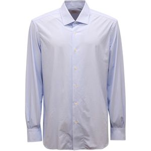 Mazzarelli, Heren, Overhemden, Blauw, Maat: S