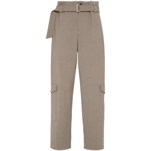 Brunello Cucinelli, Dames, Broeken, Beige, Maat: XS
