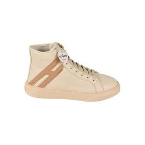 Hogan Hoge sneakers met veters , Beige , Dames , Maat: 35 EU