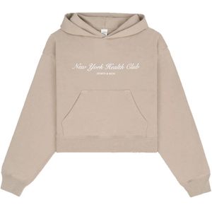 Sporty & Rich, Dames, Sweatshirts & Hoodies, Beige, Maat: M Katoen,
