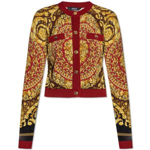 Versace, Dames, Truien, Veelkleurig, Maat: XS Zijde,