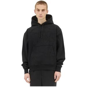 Burberry, Heren, Sweatshirts & Hoodies, Zwart, Maat: L Katoen,