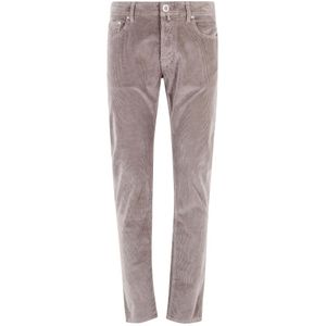 Jacob Cohën, Heren, Broeken, Grijs, Maat: W36 Corduroy,