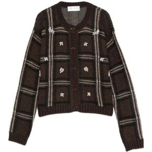 Ermanno Scervino, Dames, Truien, Bruin, Maat: XS Acryl,