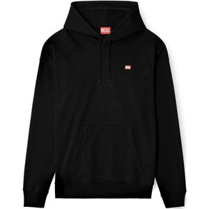 Diesel, Heren, Sweatshirts & Hoodies, Zwart, Maat: S Katoen,
