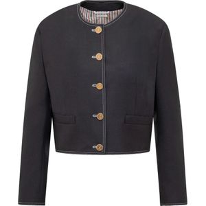 Thom Browne, Dames, Truien, Blauw, Maat: S Wol,