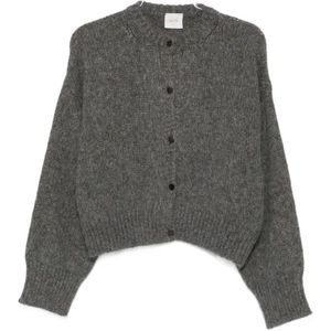 Alysi, Dames, Truien, Grijs, Maat: M Zijde,