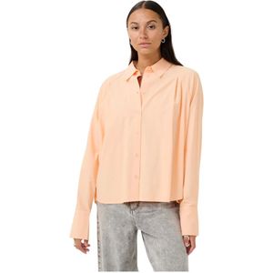 Kaffe, Dames, Blouses & Shirts, Oranje, Maat: XS Katoen,