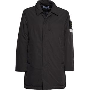 Stone Island, Heren, Mantels, Grijs, Maat: XL Leer,