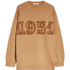 Max Mara, Dames, Truien, Bruin, Maat: S