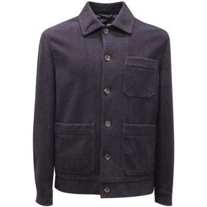 Circolo 1901, Heren, Jassen, Blauw, Maat: XL Velours,