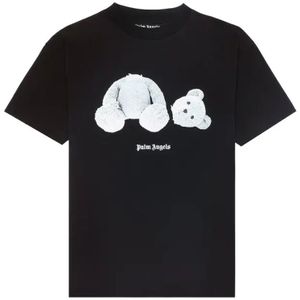 Palm Angels, Heren, Tops, Zwart, Maat: 2XL Katoen,