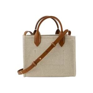 Balmain Canvas handbags , Beige , Dames , Maat: ONE Size