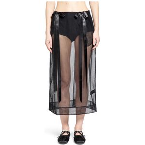 Simone Rocha, Dames, Rokken, Zwart, Maat: 2XS Satijn,