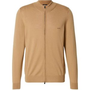 Hugo Boss - Balonso-L - Cardigan - Bruin - Wol