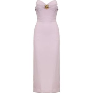 Elisabetta Franchi, Dames, Jurken, Roze, Maat: S Leer,