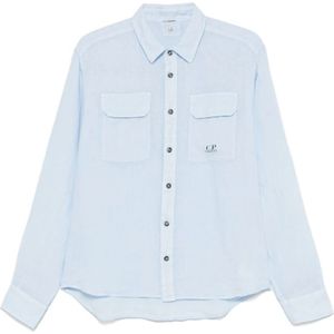 C.p. Company, Heren, Overhemden, Blauw, Maat: S