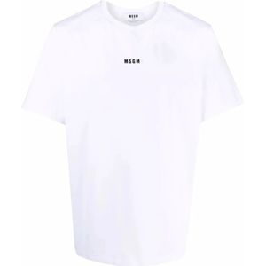 Msgm, Heren, Tops, Wit, Maat: S