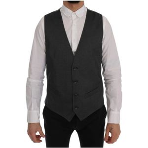 Dolce & Gabbana, Heren, Pakken, Grijs, Maat: L Katoen,