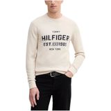 Tommy Hilfiger - Athleisure - Trui - Beige - Ronde Hals - Katoen