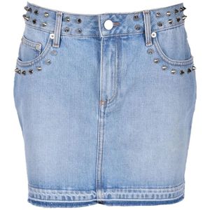 Alessandra Rich, Dames, Rokken, Blauw, Maat: W28 Katoen,