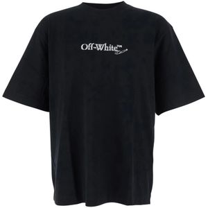 Off White, Heren, Tops, Zwart, Maat: L Katoen,