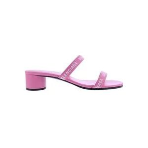 Balenciaga Dames Round Sandal L40 Smooth Calf , Pink , Dames , Maat: 38 EU