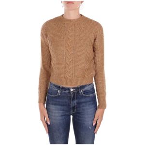Max Mara Studio, Dames, Truien, Bruin, Maat: S Polyamide,