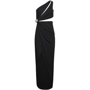 Amen, Dames, Jurken, Zwart, Maat: 2XS Polyamide,