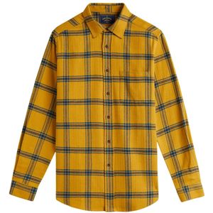 Portuguese Flannel, Heren, Overhemden, Geel, Maat: L Flanel,