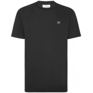 Philipp Plein, Heren, Tops, Zwart, Maat: S Katoen,