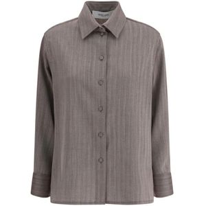 Golden Goose, Dames, Blouses & Shirts, Bruin, Maat: L Wol,