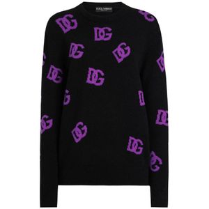 Dolce & Gabbana, Dames, Truien, Zwart, Maat: S