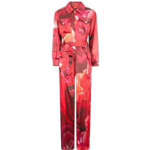 Roberto Cavalli, Dames, Jumpsuits & Playsuits, Rood, Maat: XS Zijde,