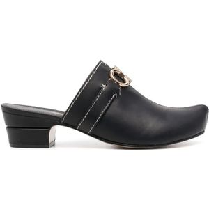 Ferragamo, Dames, Schoenen, Zwart, Maat: 34 1/2 EU Leer,