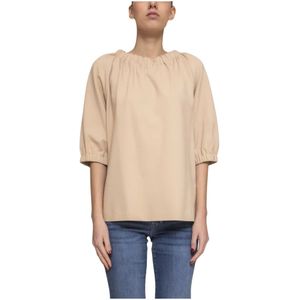 Liviana Conti, Dames, Blouses & Shirts, Beige, Maat: 2XS