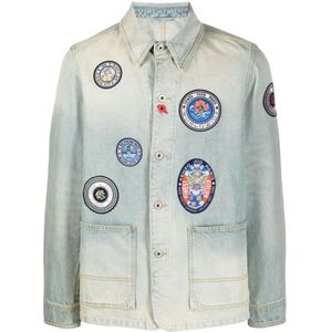 Kenzo, Heren, Jassen, Blauw, Maat: L Denim,