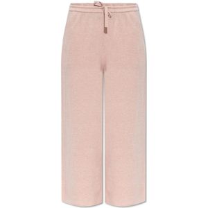 Jil Sander, Dames, Broeken, Roze, Maat: S Kasjmier,